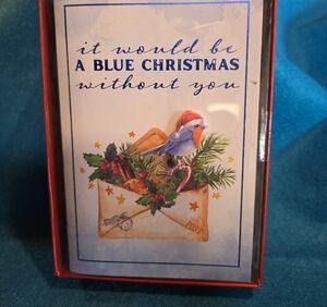 Blue Christmas Holiday Card